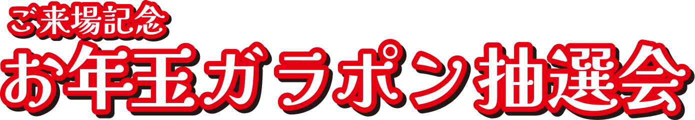新春初売り ご来場記念 お年玉ガラポン大抽選会
