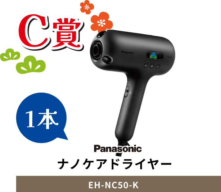 C賞 Panasonic ナノケアドライヤー EH-NC50-K 1本