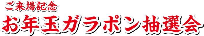 ご来場記念 お年玉ガラポン抽選会